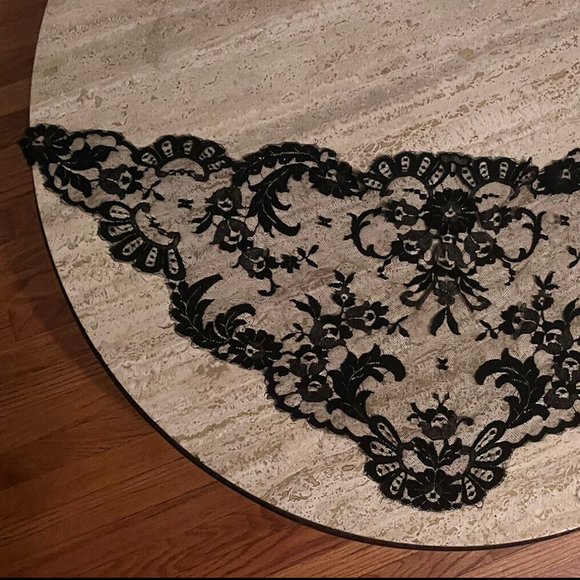 VINTAGE WOMENS BLACK LACE HEAD PIECE SCARF main image 9